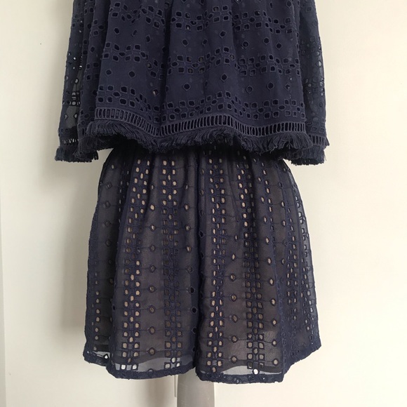 Anthropologie Off the Shoulder Eyelet Romper - Picture 2 of 4